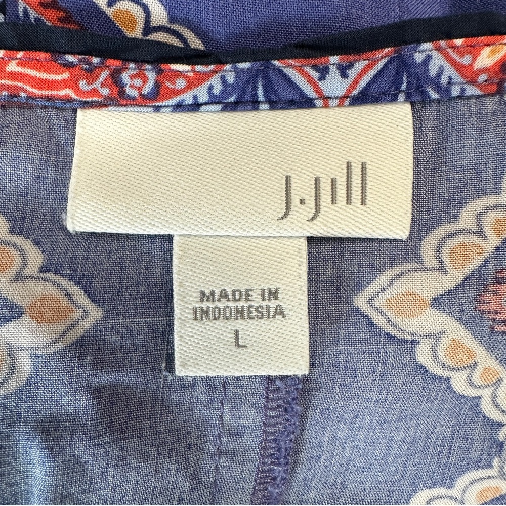 J. Jill A Line shift dress with border print paisley pattern Size L - Picture 10 of 12